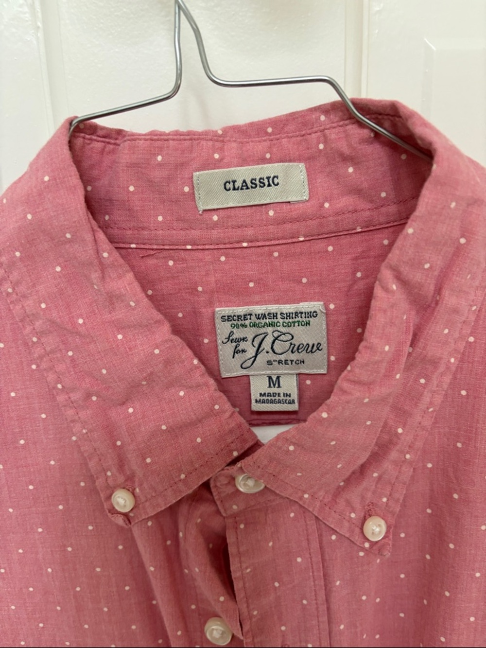 J. Crew Men’s Pink Dot Button-Down Shirt